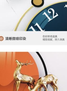 甄选钟表挂钟客厅2024新款简约现大气网红家用时尚餐桌创意静音夜