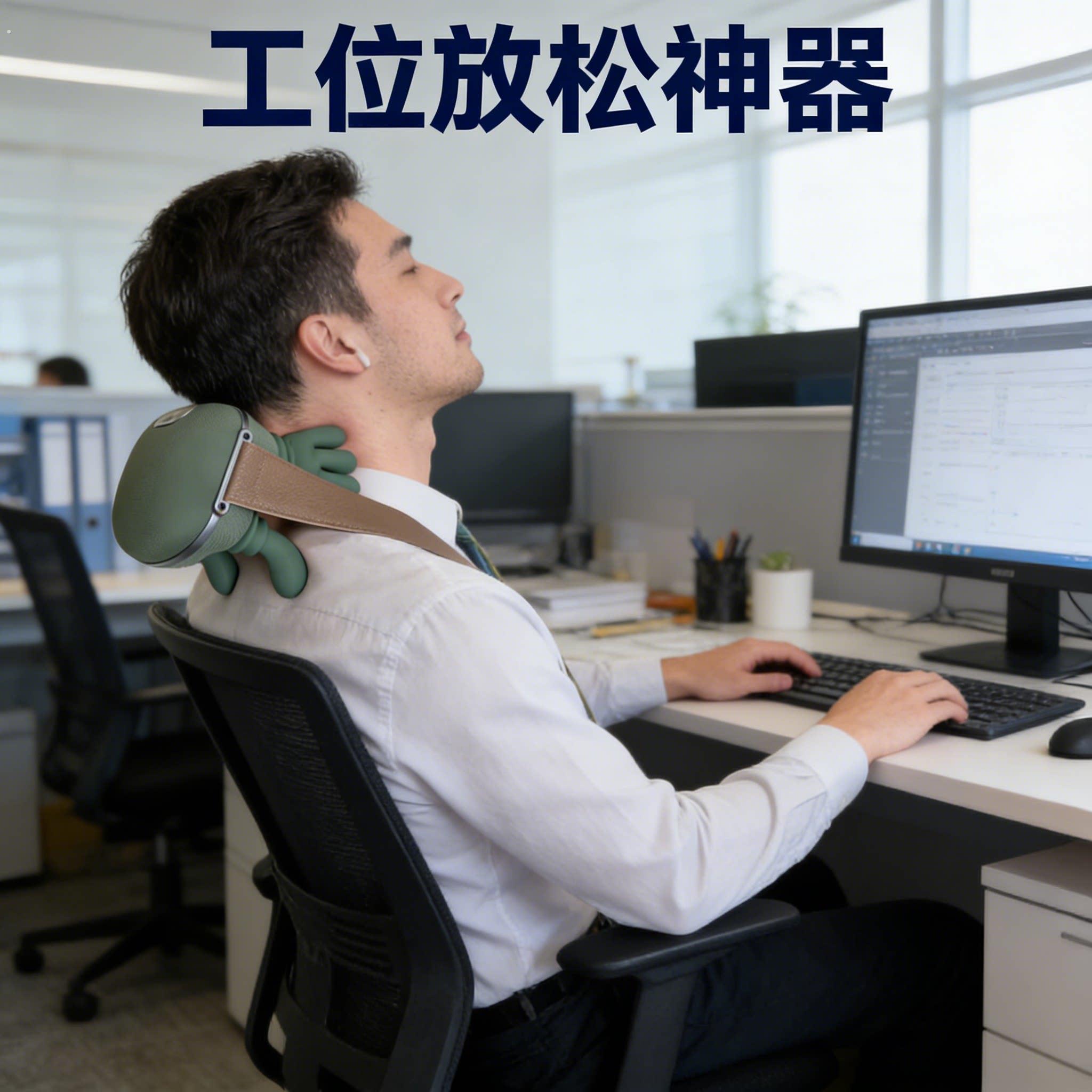 大师手肩颈按摩仪颈椎头部按摩器仿真人手揉捏热敷多功能按摩披肩