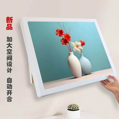 浴室放衣服神器防水免打孔壁画收纳箱卫生间壁挂折叠收纳柜置物架