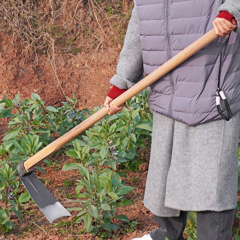 锄头老式全钢农用种植田木柄耙种菜除草翻地户外挖土锻打锄头图片