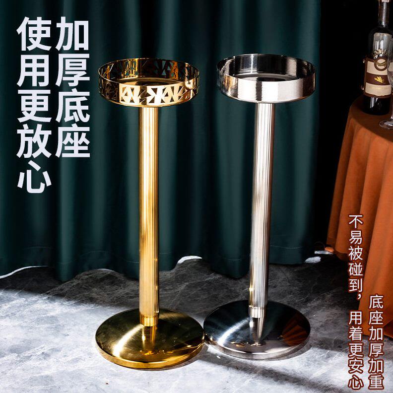 甄选跨境爆款现货不锈钢冰桶架婚礼迎宾糖果盘展示台香槟桶家用花
