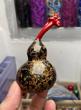 福州漆器葫芦大漆黑金黄红蓝紫色手捻小葫芦把玩件吊坠挂饰车挂