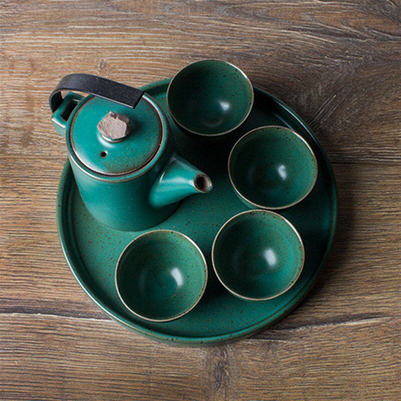 粗陶茶盘陶瓷壶承 小号茶台茶托壶垫茶托 功夫茶具蓄水干泡盘包邮