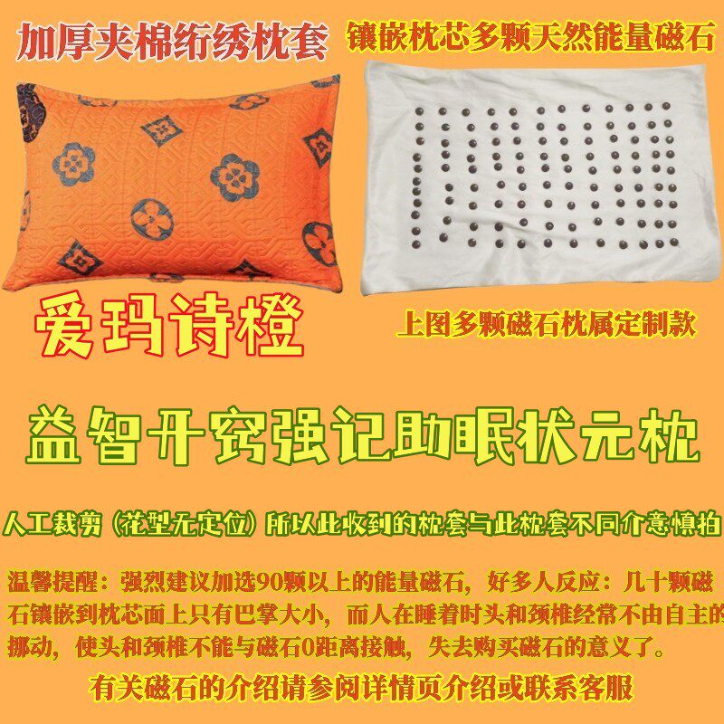学生专用益智开窍强记状元磁石枕头缓解疲劳助睡眠提高智力记忆力