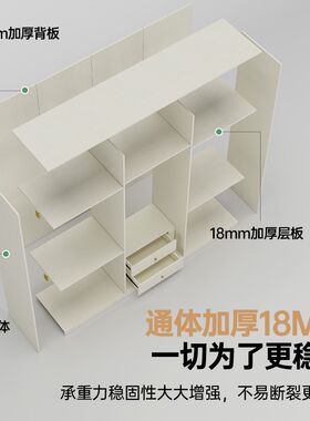 国补实木多层板衣柜加高顶柜2.6米/2.7/2.8/3.0轻奢家用卧室衣橱
