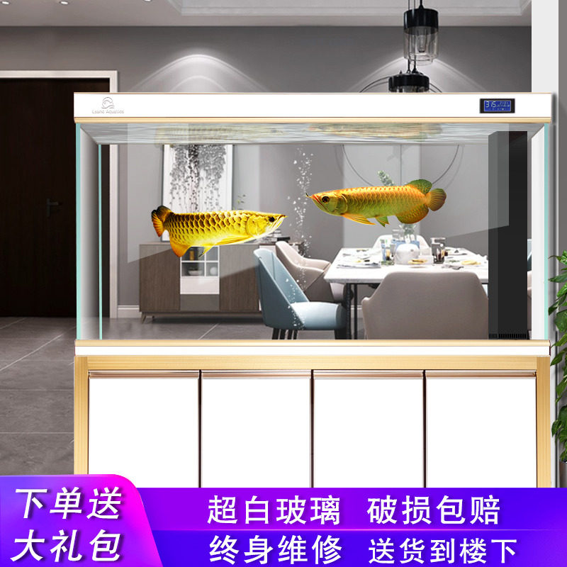 朗笙岛大型鱼缸客厅水族箱家用免换水生态懒超白玻璃下过滤龙鱼缸