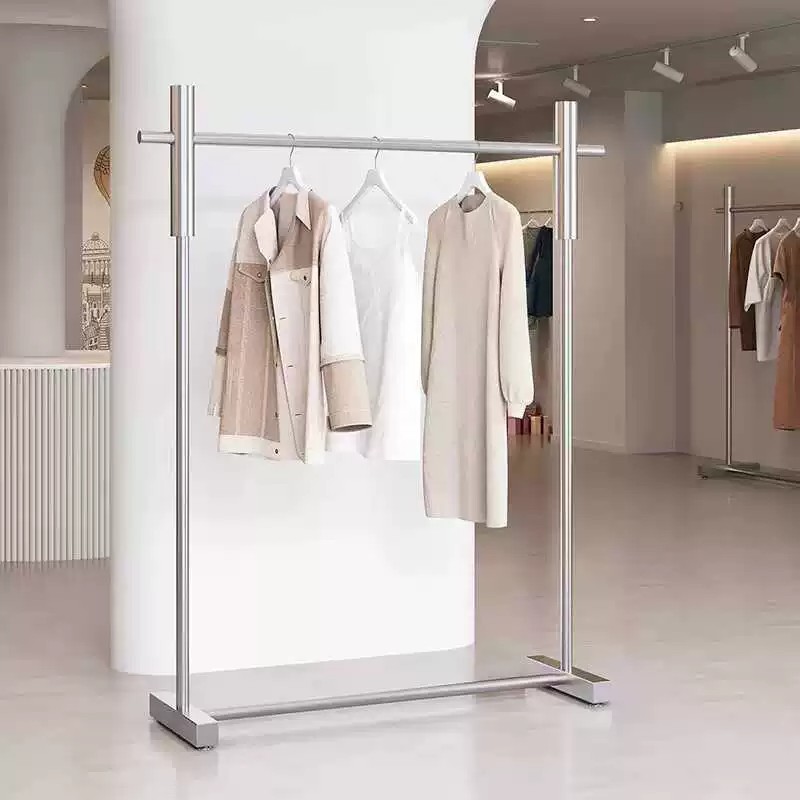 女装店不锈钢中岛落地展示架图片
