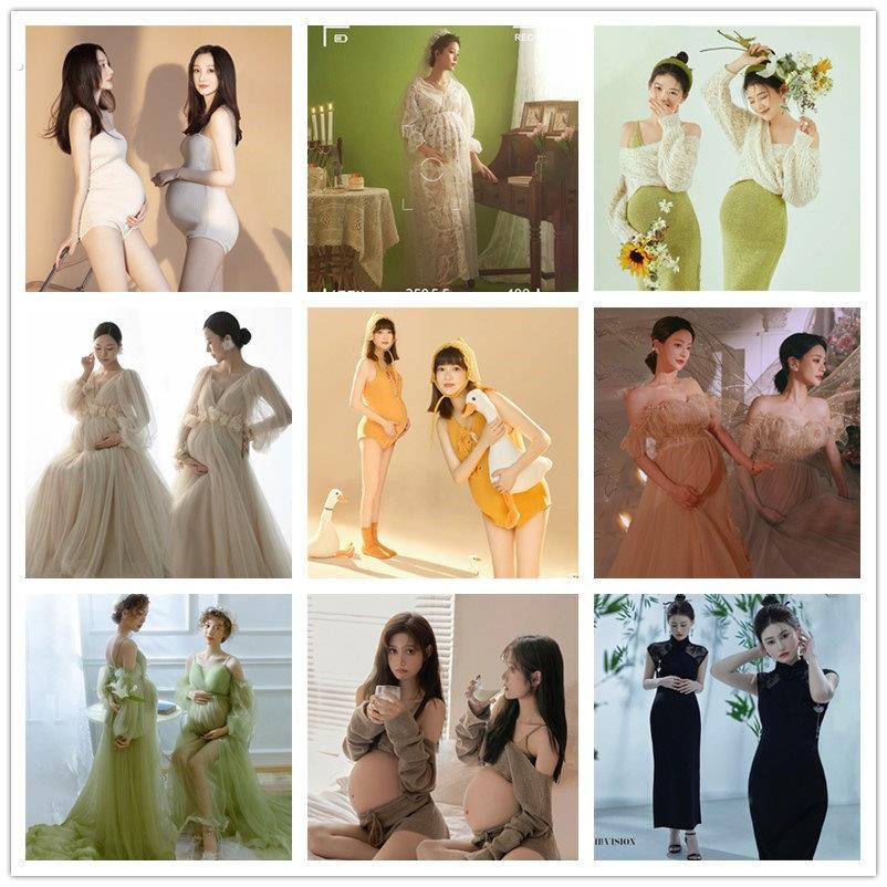 孕妇照服装照相馆孕妇拍照摄影主题服装唯美小清新洋装大肚妈咪写