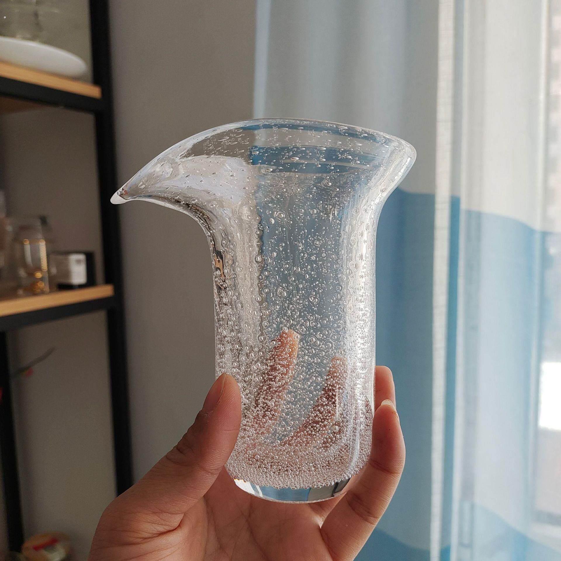 日式雨露公道杯玻璃功夫茶具手工匀杯高颜值家用气泡茶海分茶器