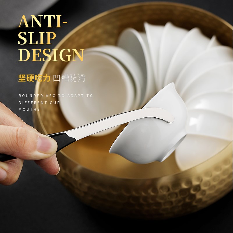 铜木茶道六君子家用实木套装普洱茶夹茶刀茶勺大全功夫茶具配件
