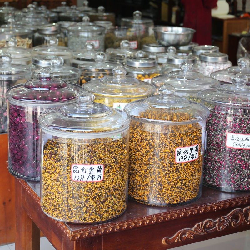 玻璃大号密封罐宽口透明茶叶药材青柑陈皮桶大容量带盖密封瓶展示