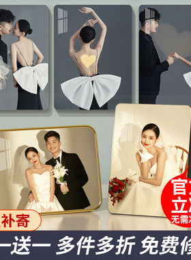 定制影楼结婚纱照相框摆台洗照片打印冲印制作成挂墙相册加全家福