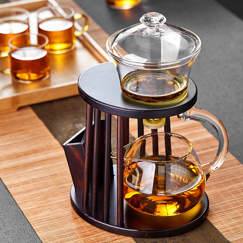 绿昌明自动泡茶器家用创意懒人冲茶器办公室中式宫灯功夫茶具套装