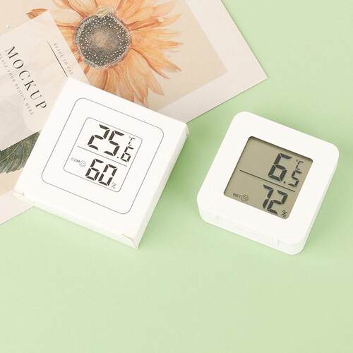 电子温度计数字室内湿度计家用精密温度计迷你模型可以站立和连接
