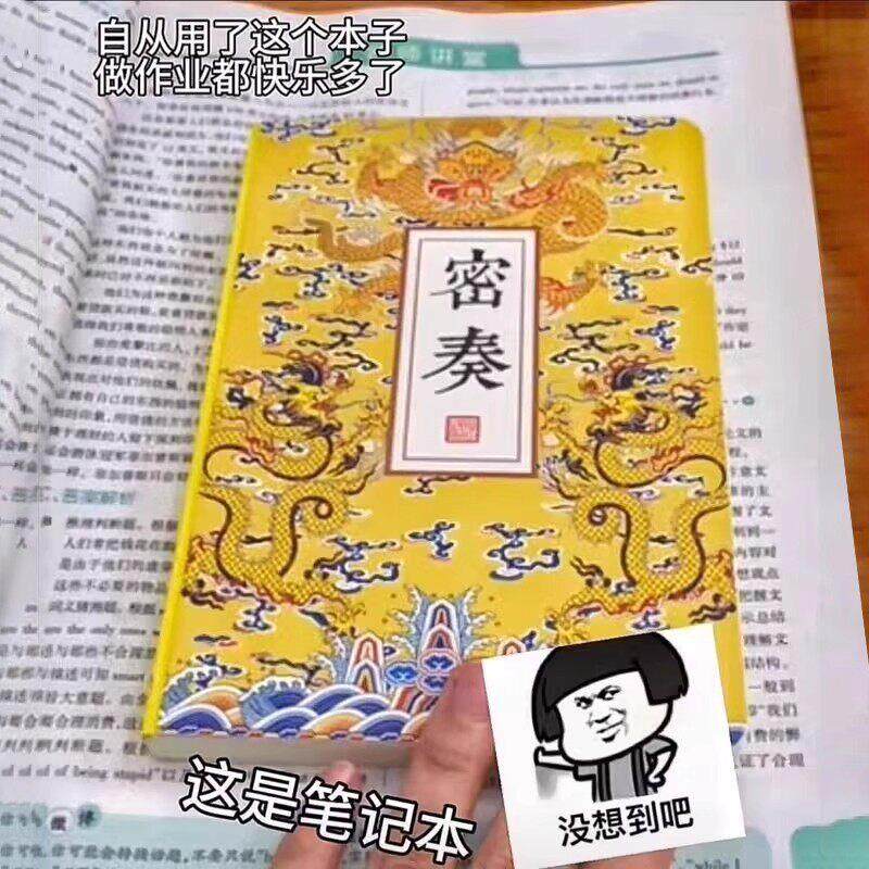 皇帝圣旨奏折笔记本子皇宫本学生同学奇葩创意搞怪恶搞抽象沙雕