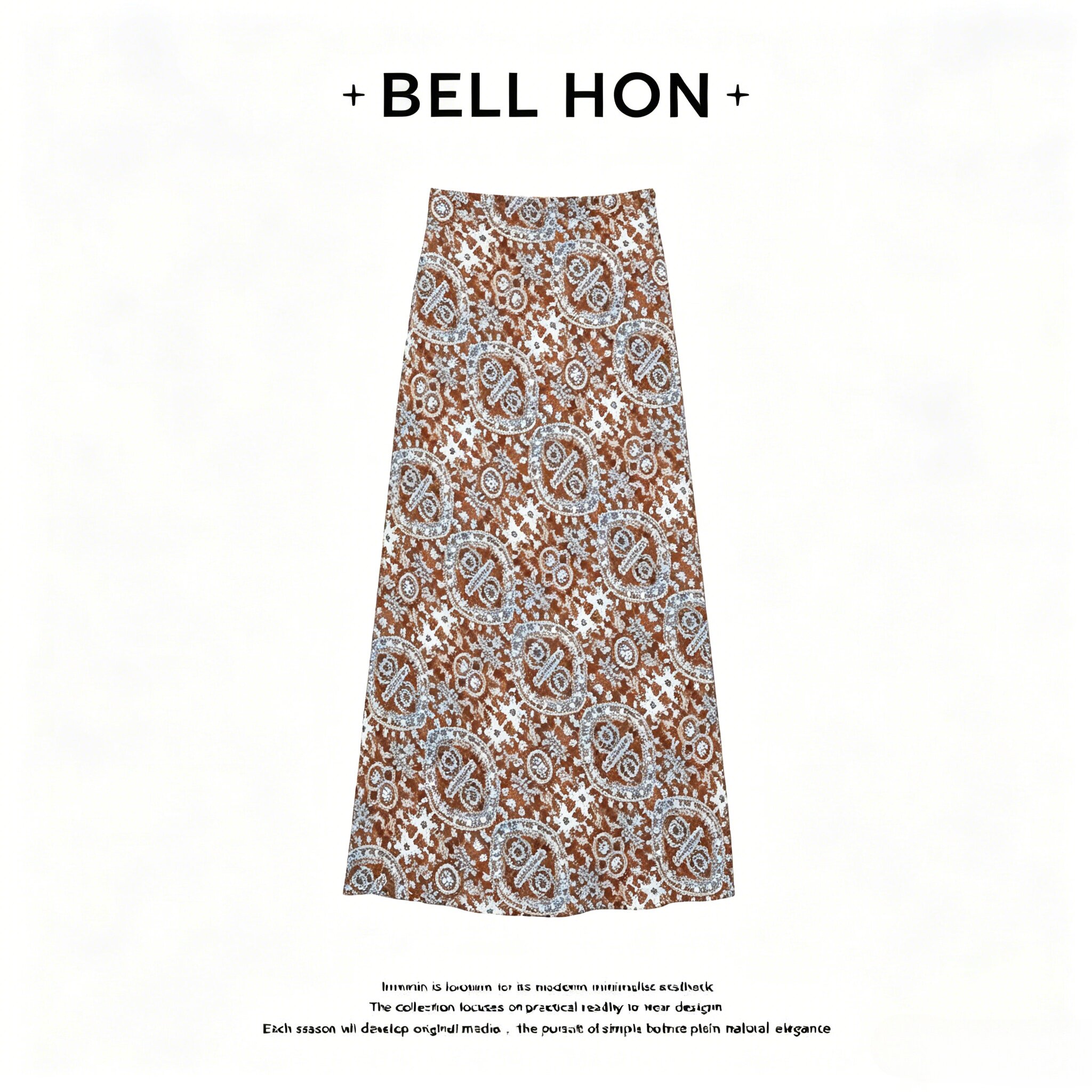 【BELL HON】2026夏新款设计高级感显瘦半身裙-BHT000163