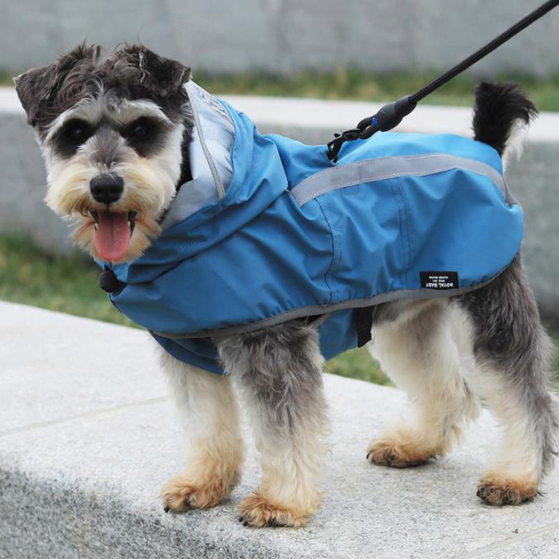 宠物狗雨衣 大中小型犬防水防风狗雨披 边境牧羊犬雪纳瑞泰迪连帽