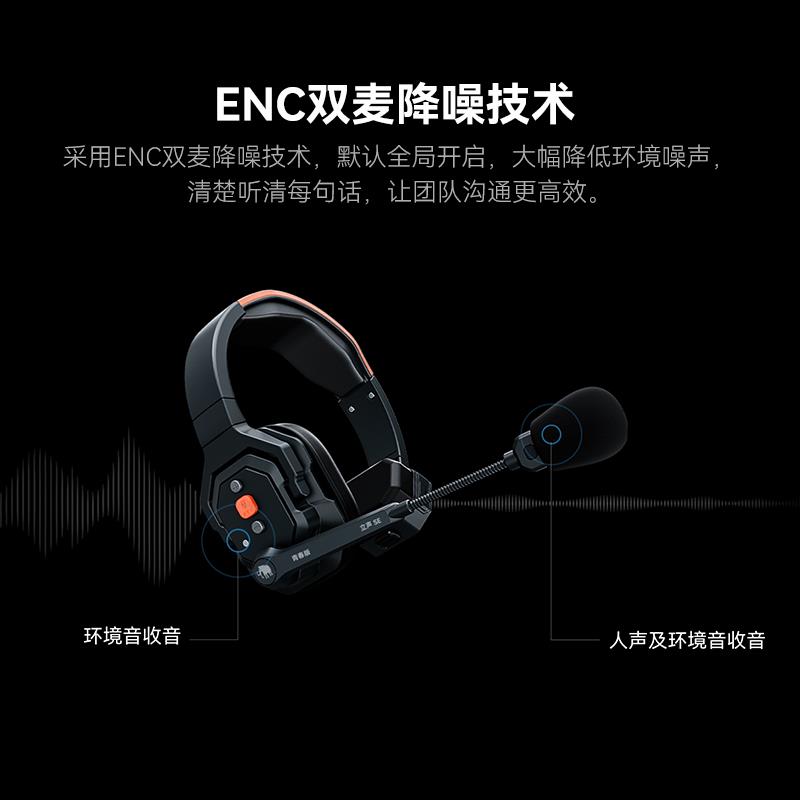 猛玛立声SE青春版导播系统 头戴式降噪对讲机 无线三方通话一拖四