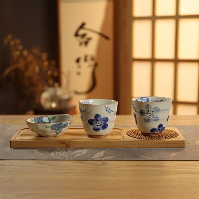 玖田烧陶瓷彩绘茶具釉下彩陶泥瓷器泡茶茶器后手壶陶壶套装金属滤
