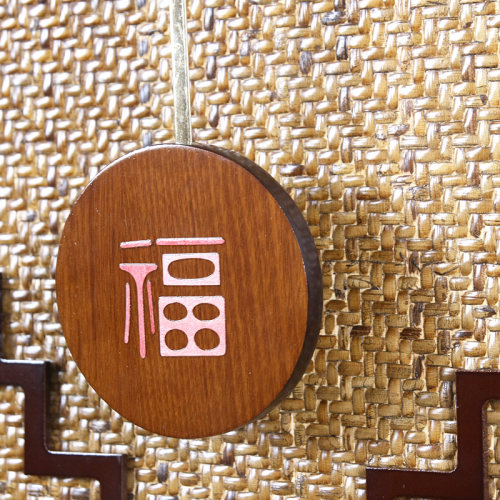 TQJ新中式实木客厅壁挂钟中国风藤编石英钟表时钟卧室静音挂表