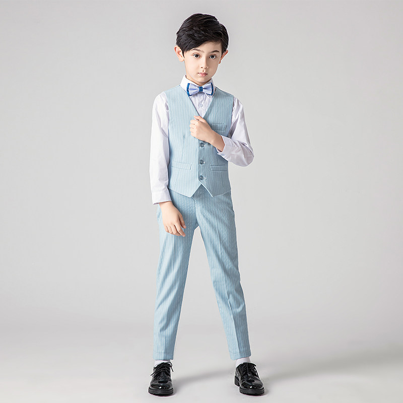 男童礼服马甲套装花童男孩中大童西装主持人儿童西服钢琴演出服秋
