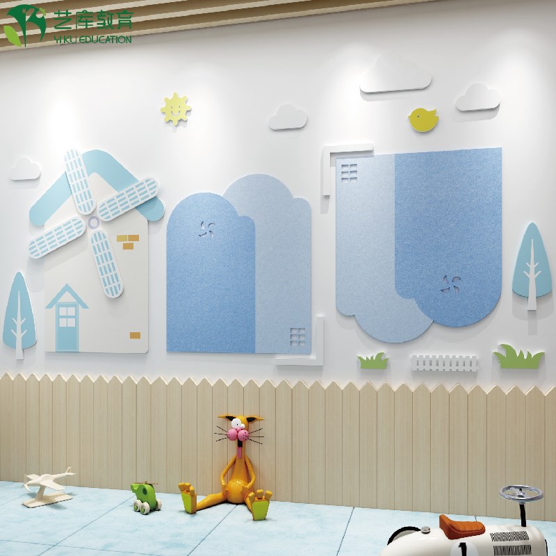 幼儿园主题栏环创装饰墙贴毛毡雪弗板文化墙走廊布置公告展示栏