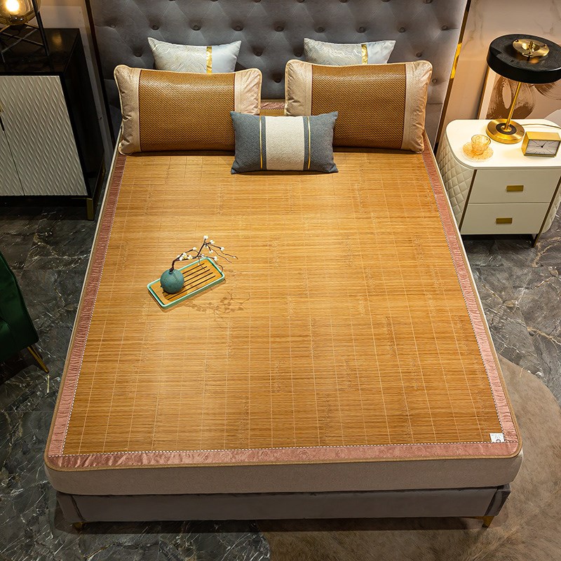 竹小小凉席夏季1.8米加厚高档1.5直筒2m双面家用竹席1.35藤席定做