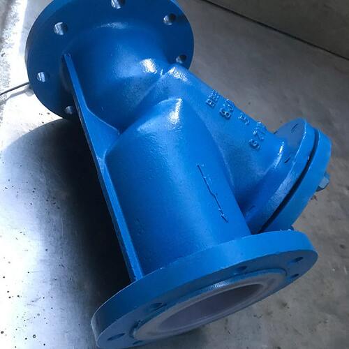 甄选衬氟Y型过滤器温压球阀蓝氏过滤器化工管道滤网目数PFA过滤器