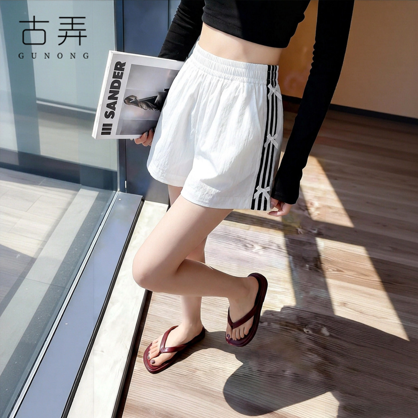 女童夏季短裤2026新款儿童夏装运动裤中大童夏款休闲蝴蝶结五分裤