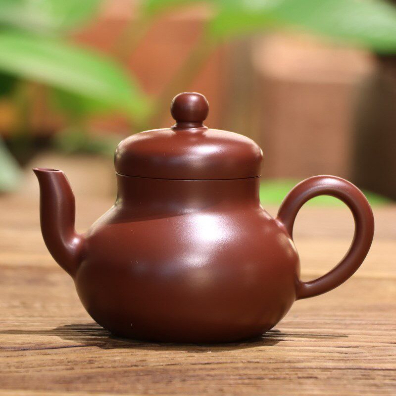 吴洁敏【思婷壶】潮州手拉壶原矿纯手拉朱泥紫砂家用茶壶泡茶陶壶
