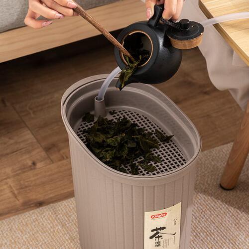 甄选茶渣桶倒茶叶渣过滤废水垃圾筒茶具配件公茶桌茶台排水桶茶渣