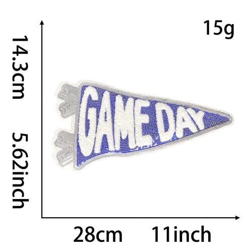 甄选跨境 temu 亚马逊现货热款GAME DAY3色珠片亮片系列背胶熨斗