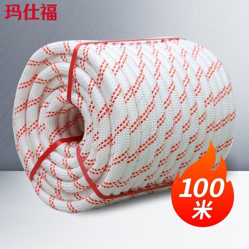 玛仕福尼龙绳安全绳16mm粗100米长攀岩绳高空作业绳捆绑绳编织绳