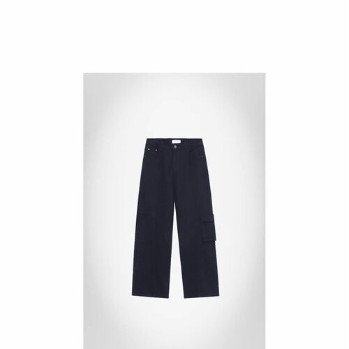 木岸muan定制复古高级百搭工装裤百搭阔腿牛仔裤女SJ-KW-8806-1