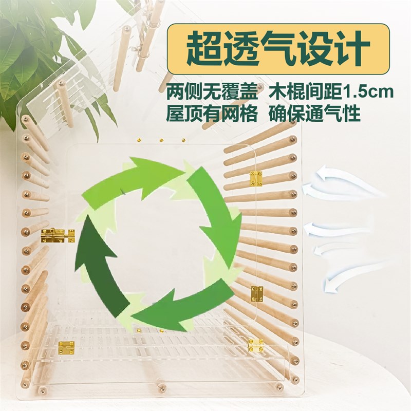 鹦鹉笼子家用亚克力鸟笼透明鸟笼观赏虎皮玄凤蜜袋鼯豪华网红笼子