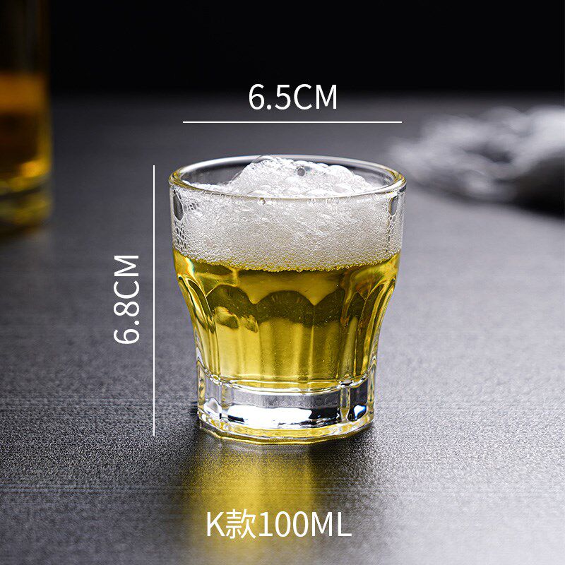 整箱ktv啤酒杯商用防摔定制logo玻璃杯钢化加厚耐摔防爆酒吧专用