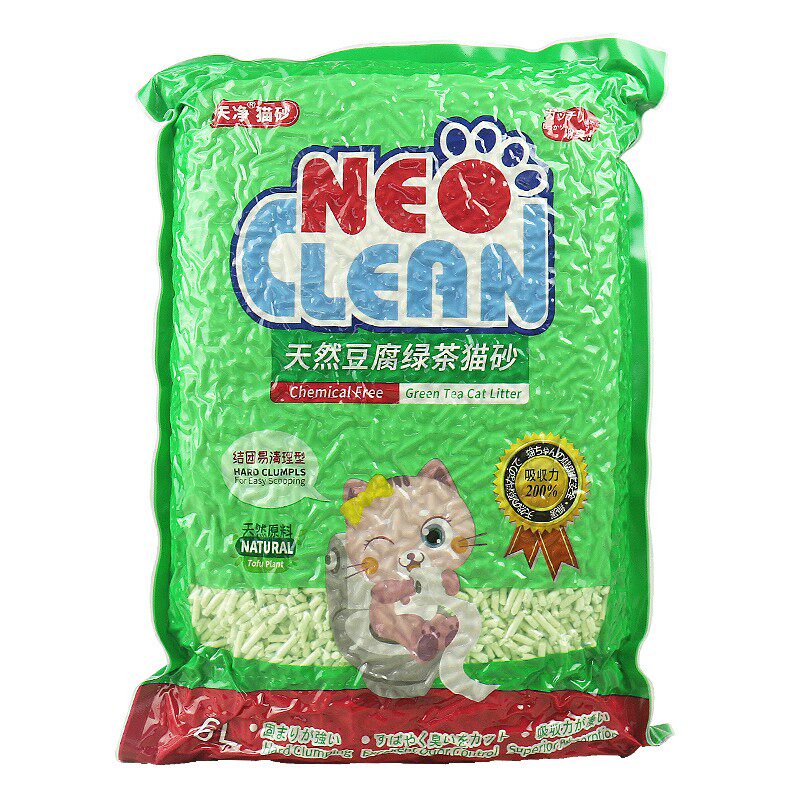多省包邮 天净neo猫砂天然绿茶豆腐猫砂6L豆腐渣猫沙包邮猫咪用品