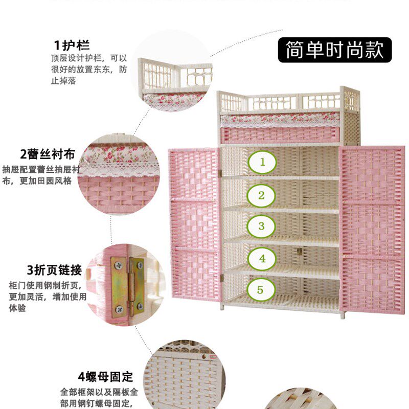 鞋柜包邮简约储物柜特大号收纳柜实木成人衣柜可拆装玄关鞋架鞋柜