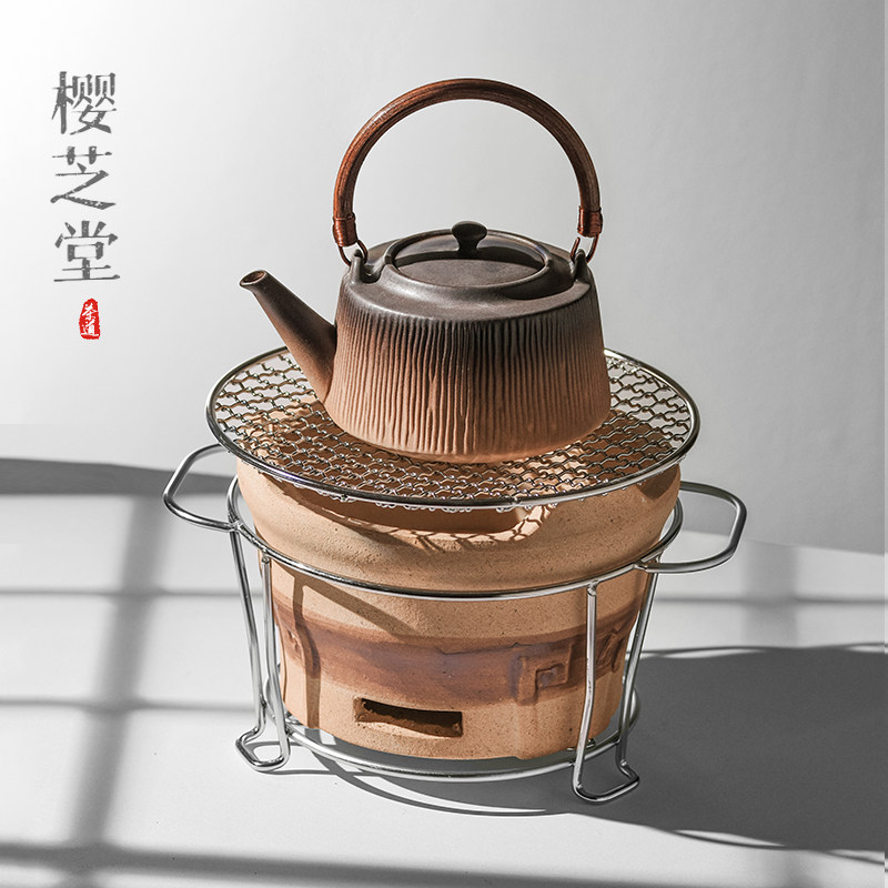 围炉煮茶罐罐茶壶煮茶壶家用室内大号炭炉煮茶器庭院老式茶炉一套