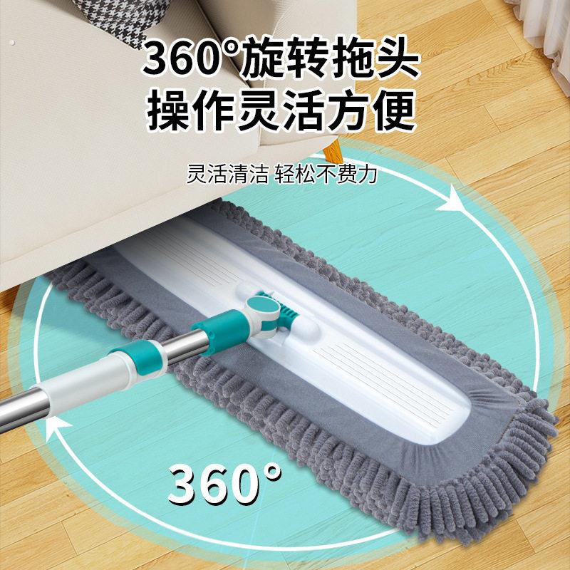 直杆拖把家用拖把2025新款耐用大号吸水不锈钢杆工厂