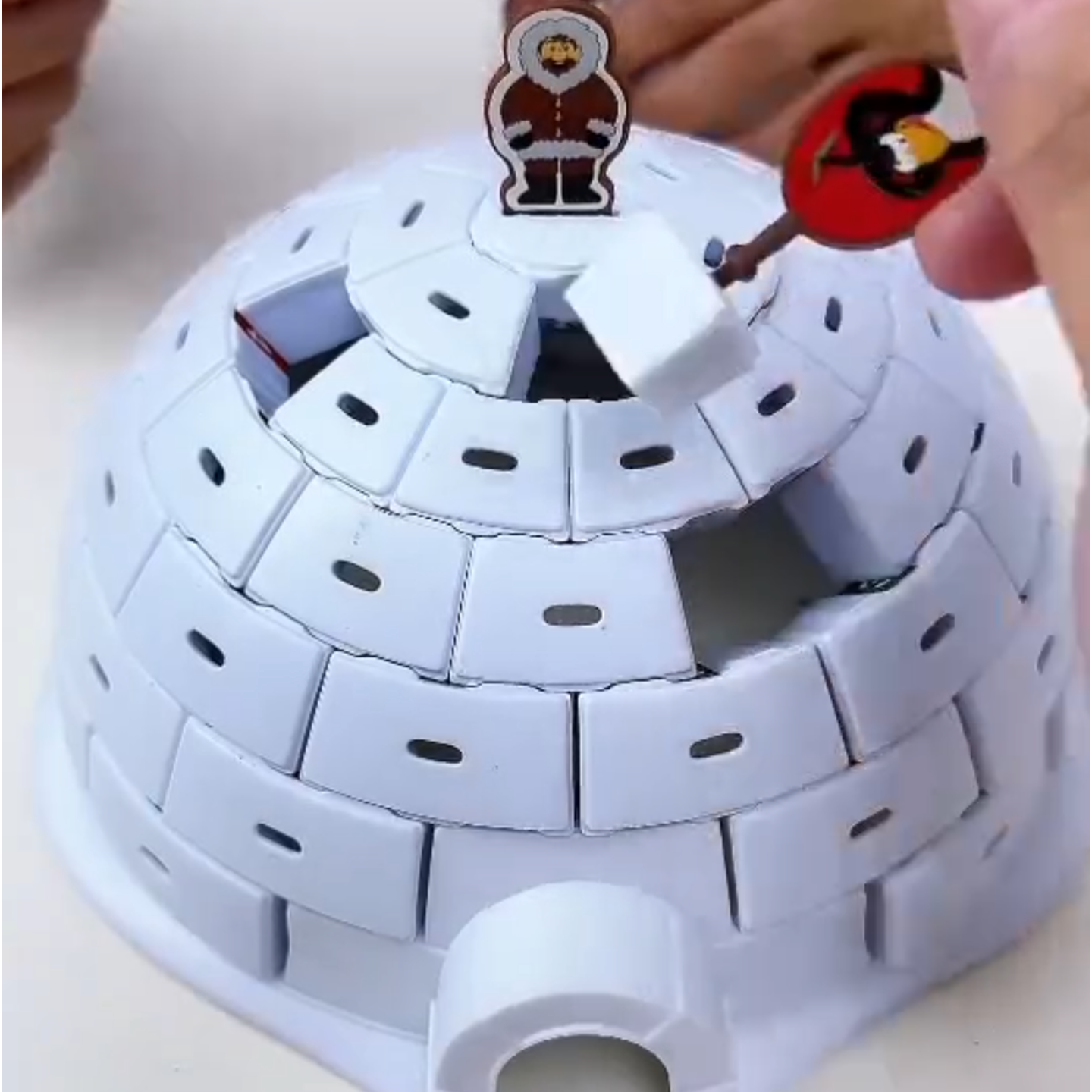 儿童早教企鹅雪屋拆迁冰块模型益智桌面玩具破冰积木多人大冒险玩