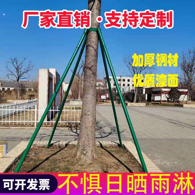 树木支撑杆固定器铁抱箍防风镀锌钢管绿化苗木支撑架树撑树木支撑图片