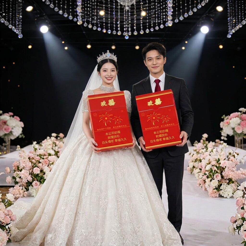 接亲游戏道具中华大辣条结婚创意互动拍照婚礼退场抛洒撒小礼物