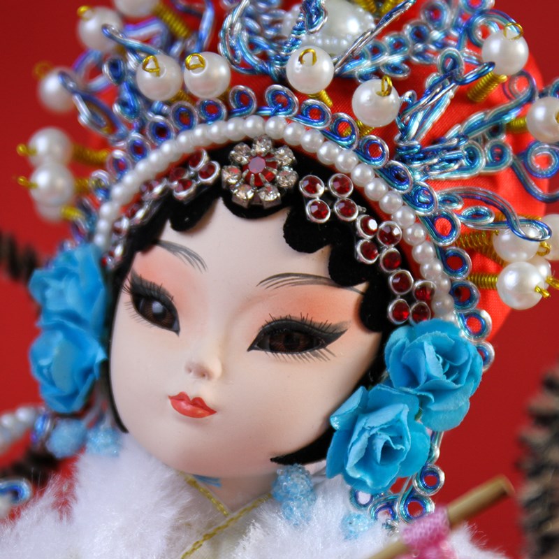 北京特色手工艺品绢人娃娃京剧人偶大号摆件中国风特色礼品送老外