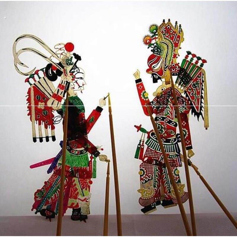 皮影戏人偶动物民族背景低价朋友皮影画西游记翻转生肖动画版全套