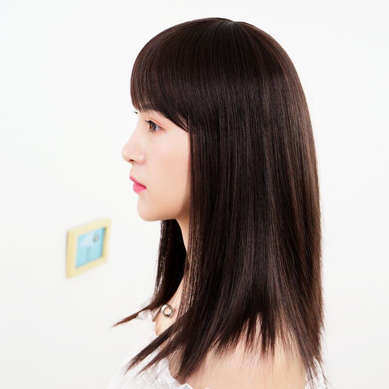 女士假发女长发黑色长直发全头套中年妈妈化疗光头假发套轻薄可扎