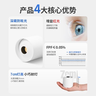超薄明装射灯小山丘防眩led圆形见光不见灯免打孔吸顶灯家用极简