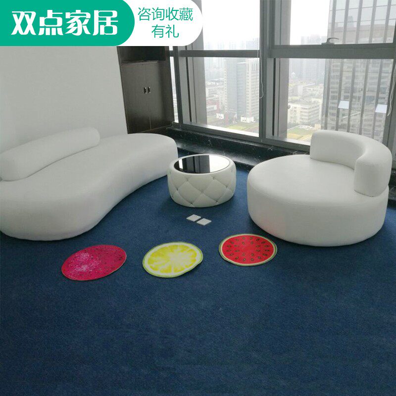 简约美容院圆形弧形小沙发个性创意异型办公组合大厅店铺三人家具