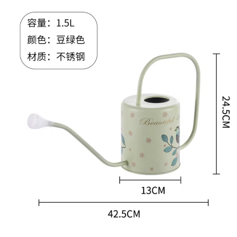 植物浇花水壶不锈钢喷壶长嘴洒水壶家用园艺浇花壶浇水神器淋花壶