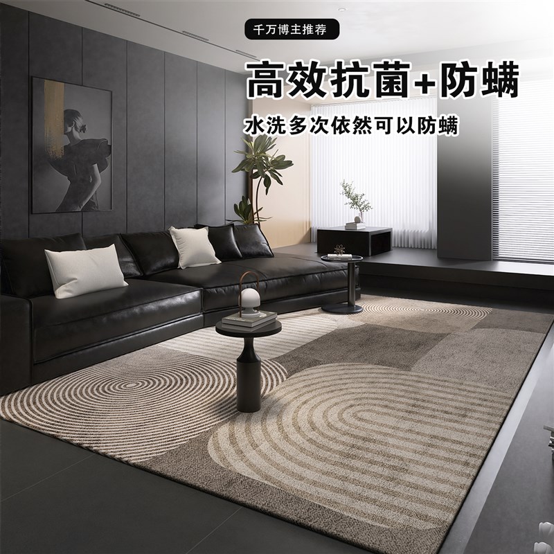 客厅地毯2025新款轻奢高级感沙发茶几毯卧室床边毯家用地垫可擦洗